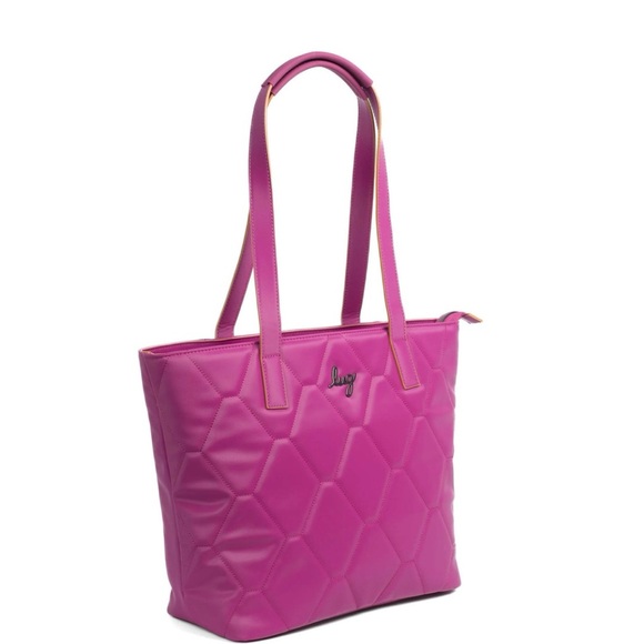 Paddock Satin Matte Luxe VL Tote, Orchid, NWT, Still has original packing - Picture 3 of 5